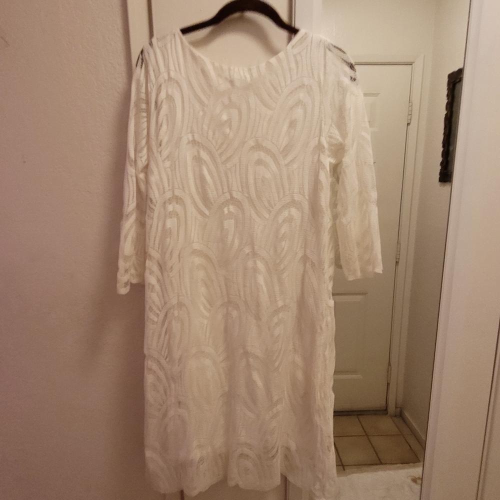 White Allison Britney Lace Summer Dress